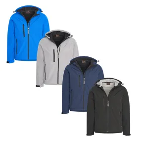 Cappuccino Softshell Windjack met Capuchon Pesaro