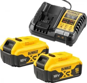 DeWalt Accessoires DCB1104P2 18V Accuvoordeelset met 2x 5.0Ah accu's en snellader