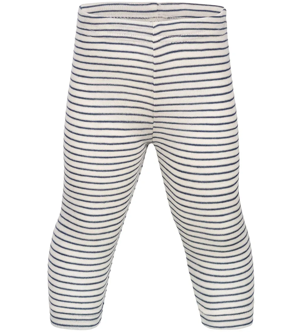 ENGEL LEGGINGS  WOL/ZIJDE  NATURAL/NAVY BLUE