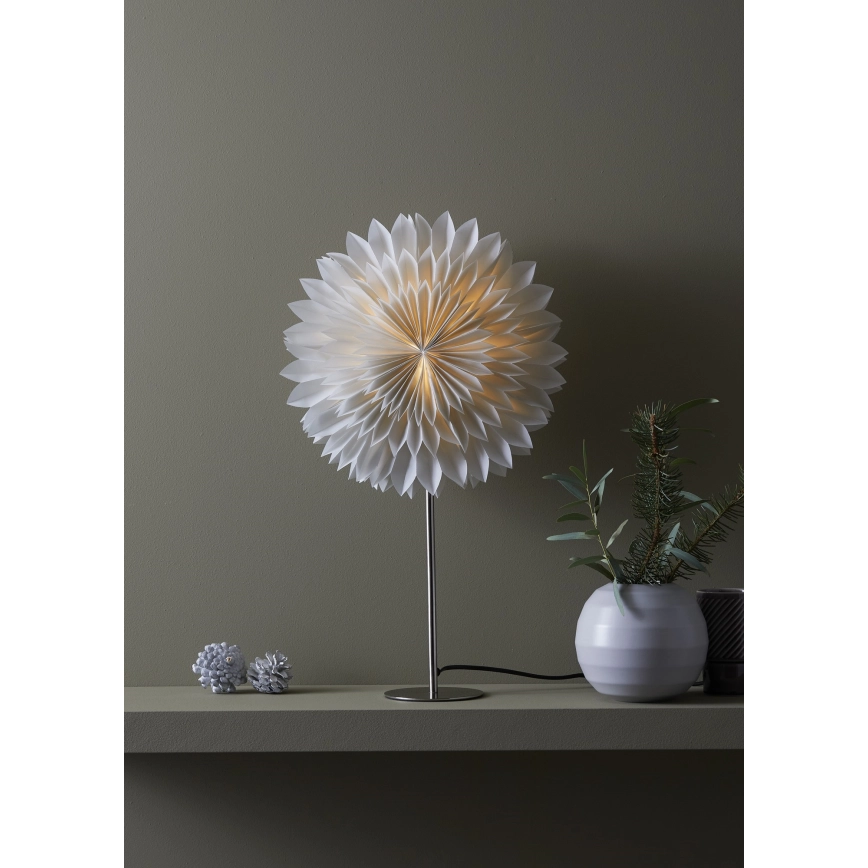 MARKSLöJD 705845  KERSTVERSIERING SOLINA 1XE14/25W/230V DIAMETER 35 CM WIT