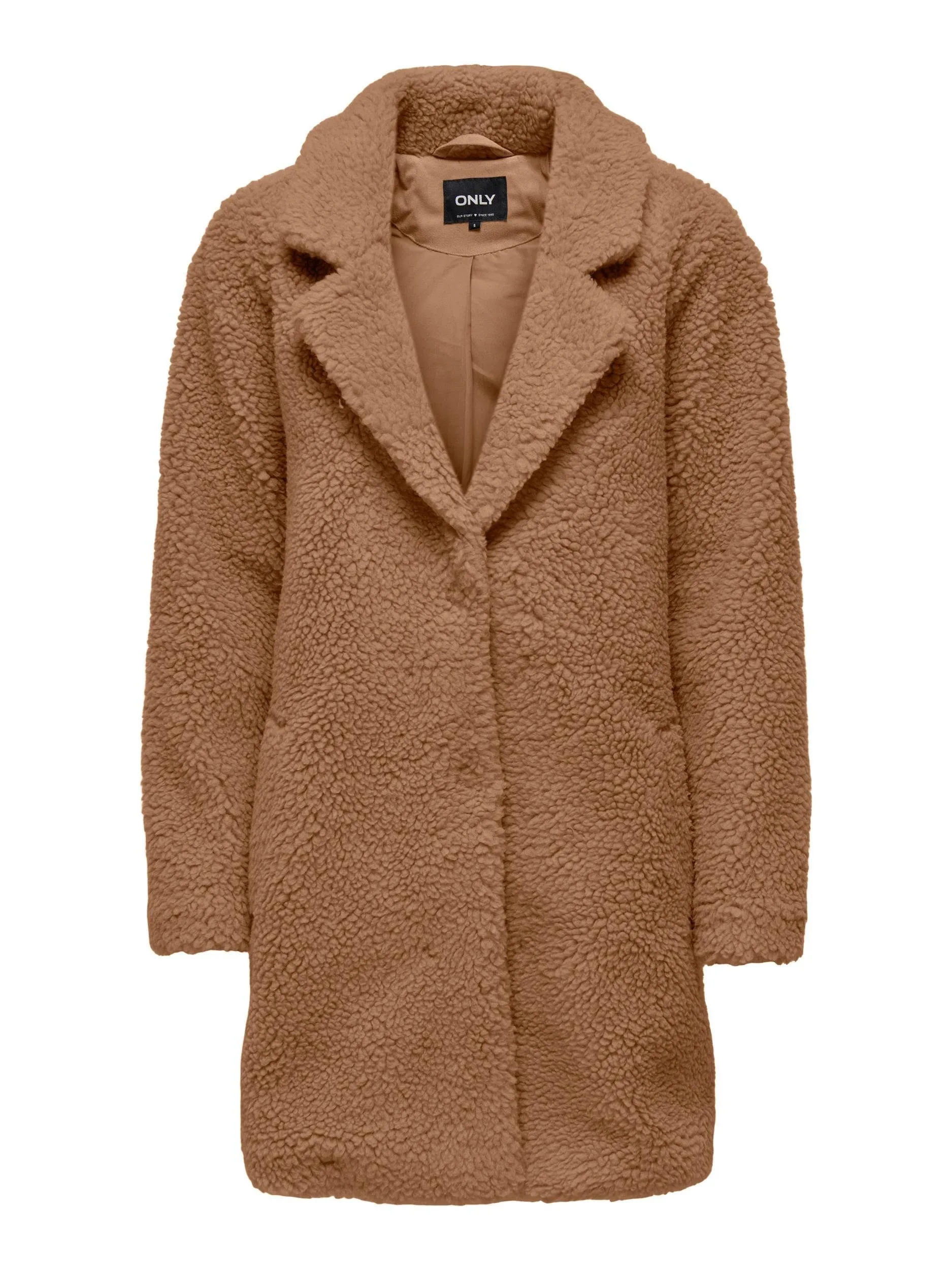 Only Lange jas van imitatiebont ONLNEWAURELIA SHERPA COAT CC OTW