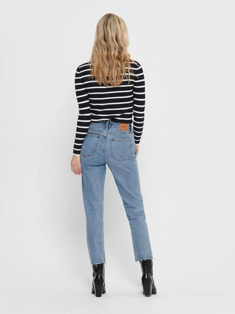 Only ONLNATALIA STRIPE  L/S PULLOVER KNT