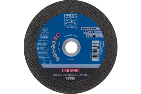 Pferd Doorslijpschijf Ceramic STEEL 125 X 2,0 X 22,23 SGP EHT