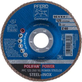 PFERD POLIFAN PFC 125 Z 60 SG-POWER STEELOX