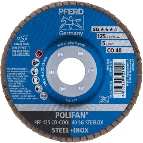PFERD POLIFAN PFF 125 CO-COOL 40 SG STEELOX