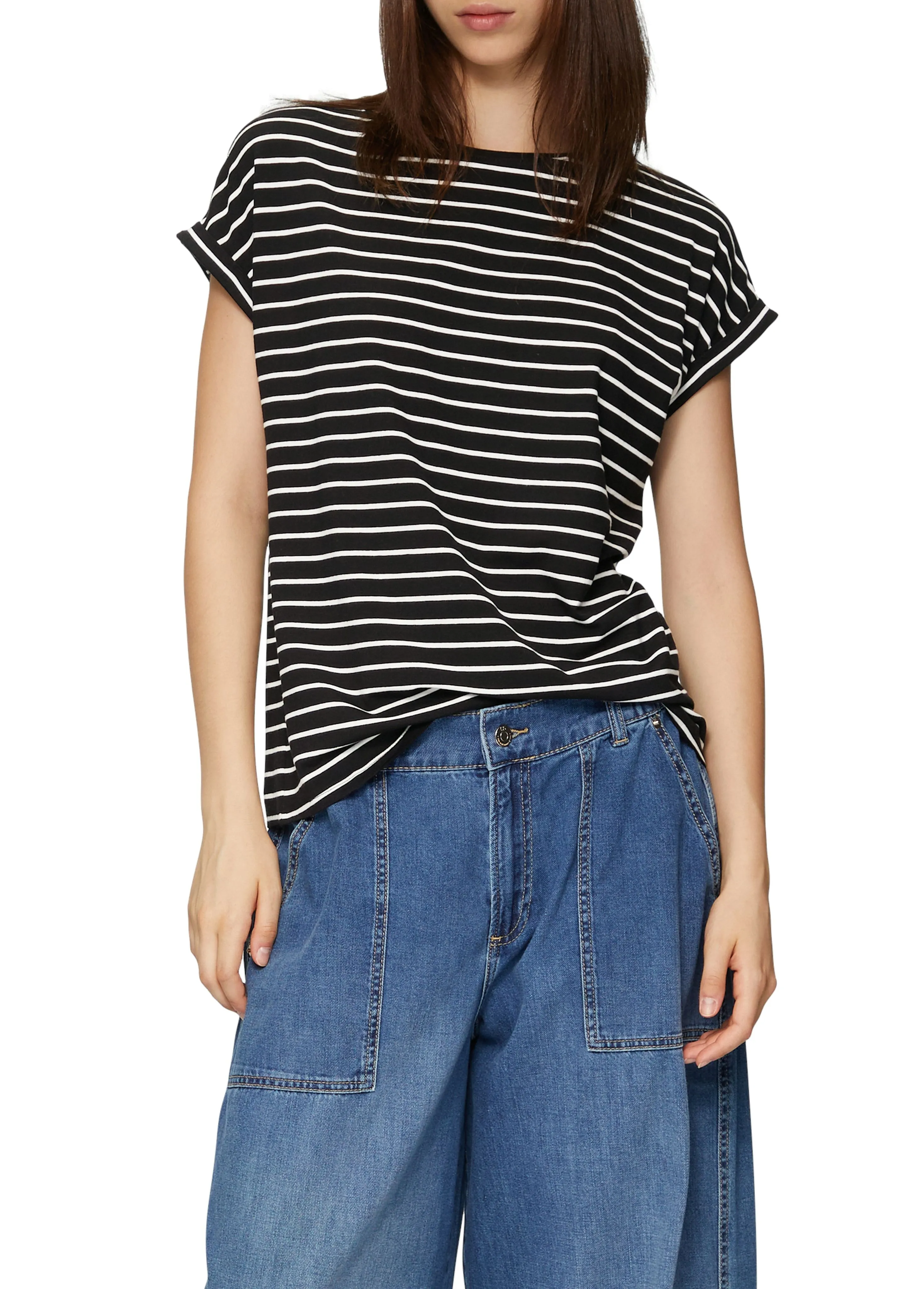  QS by S. Oliver streep shirt black 2147639 99G0 