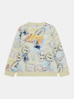 Sweater met all-over print