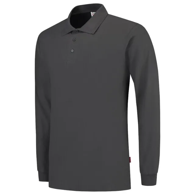 Tricorp Poloshirt Casual 201009 180gr Longsleeves Donkergrijs Maat 3XL