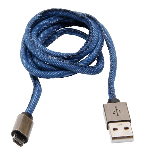 USB OPLAADKABEL MICRO USB VOOR SMARTPHONE 1 METER DENIM LOOK