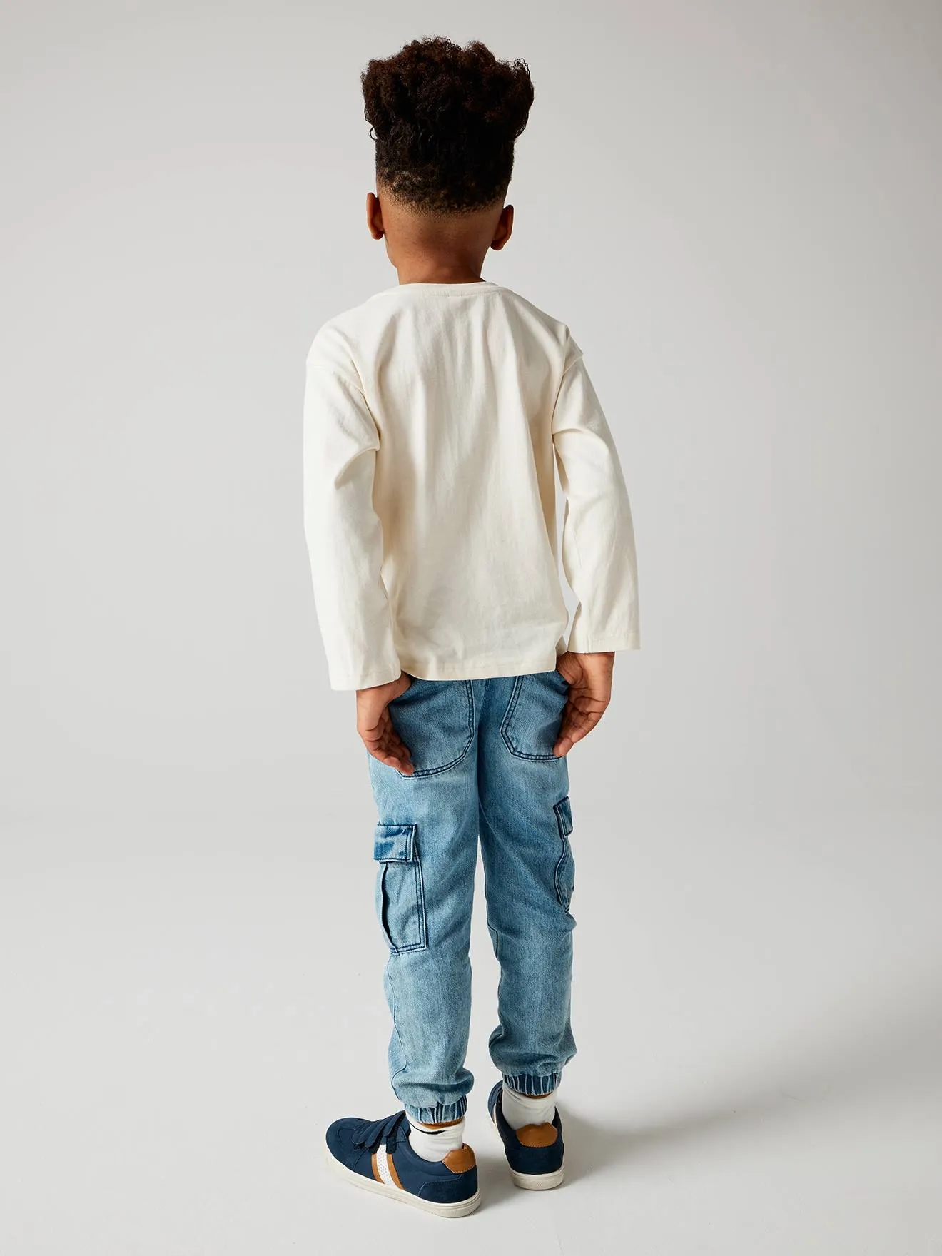 VERTBAUDET  JONGENSBROEK DENIM BATTLE EENVOUDIG AAN TE TREKKEN  STONE