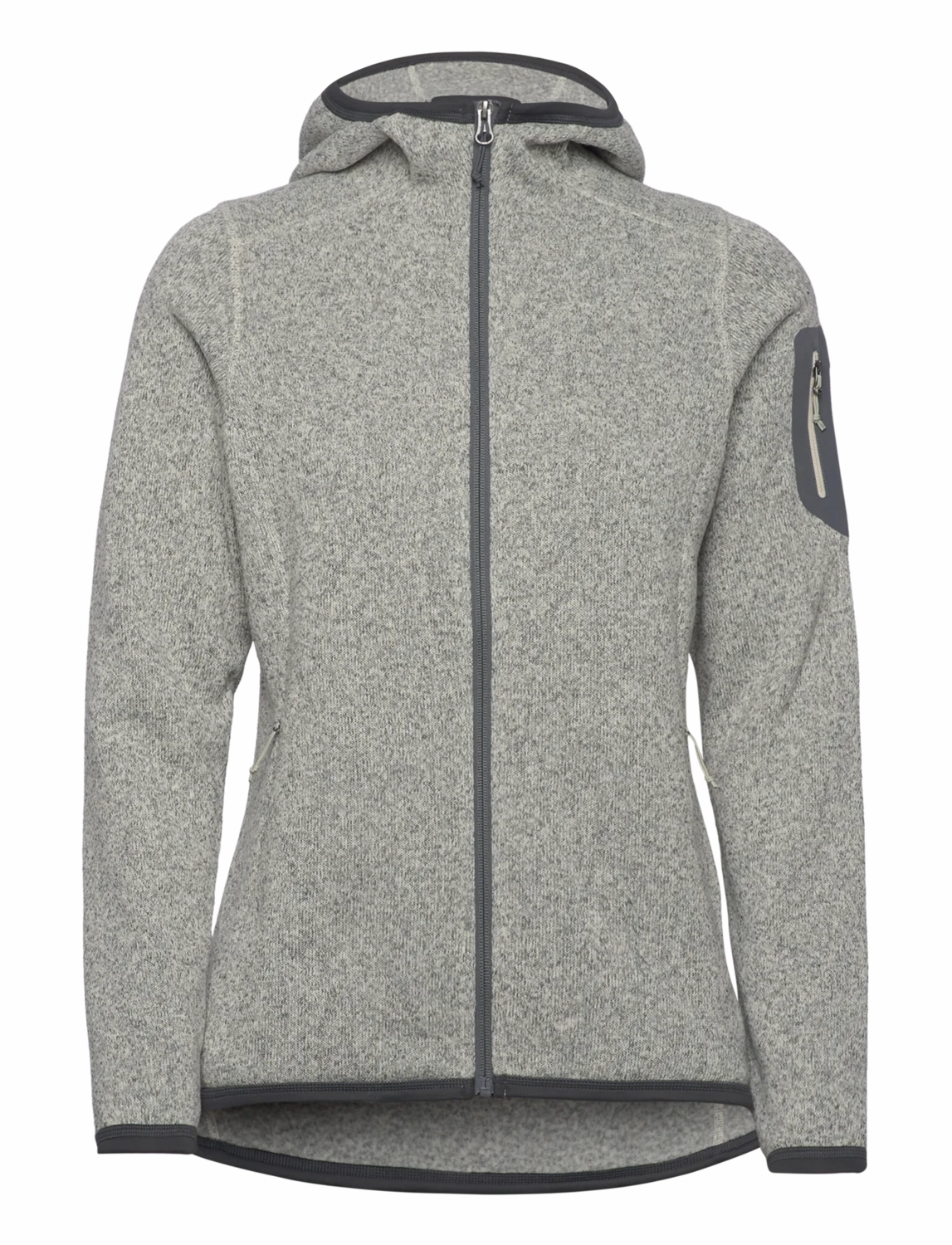 Vest Bergans Women Kamphaug Knitted Hoodie Chalk Sand