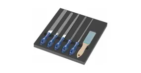 Wera 9783 Schuimrubberen inzetstuk met PFERD vijlen Set 1, 6‑delig (Zwart/grijs, in schuiminzet voor werkplaatswagen)